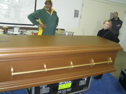 backstage coffin