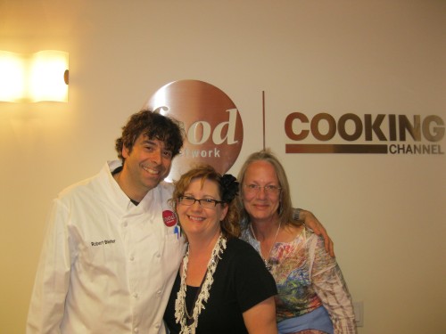 Chef Rob Bleifer, me, Vikki, inside the foodie holy of holies
