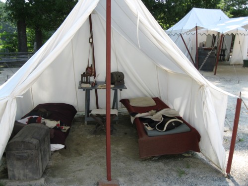 soldiers' tent Yorktown Victory Center